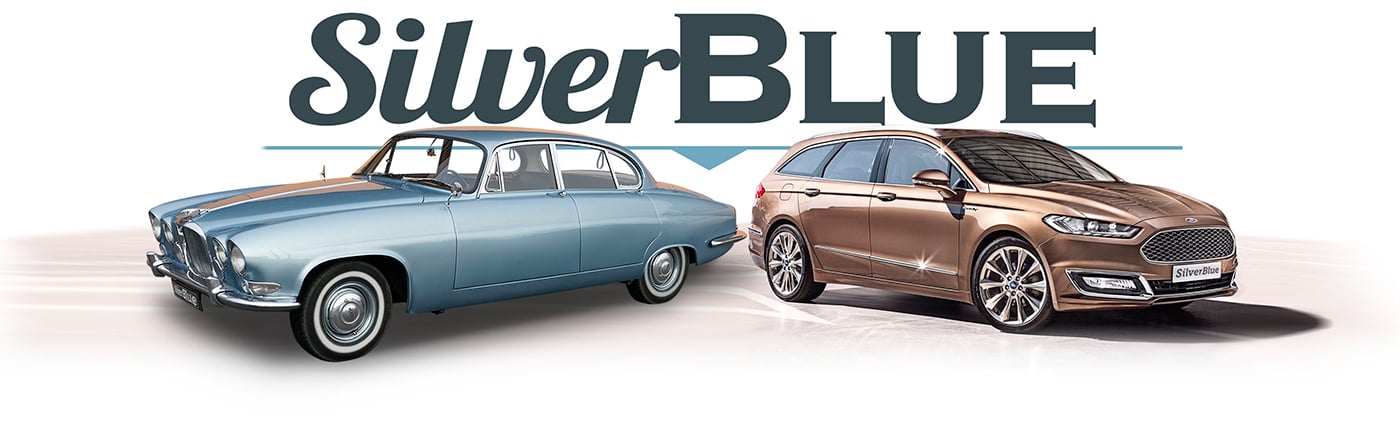 AccueilSilverBlueVTC-2 Logo Silverblue - Chauffeur VTC Ford Mondeo à Dinard et location Jaguar de collection avec chauffeur particulier pour mariages